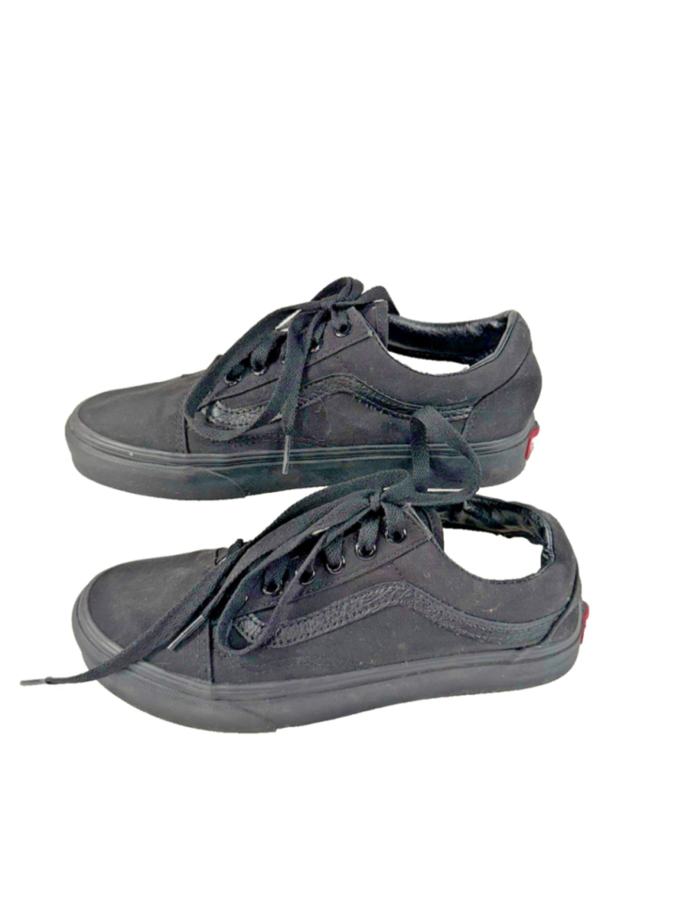 Vans Old Skool Shoes Womens Size 7 Black Canvas Low Top Skate Sneakers